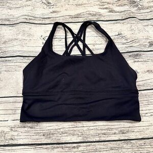 Amazon Strappy Sports Bra in Black Size Medium